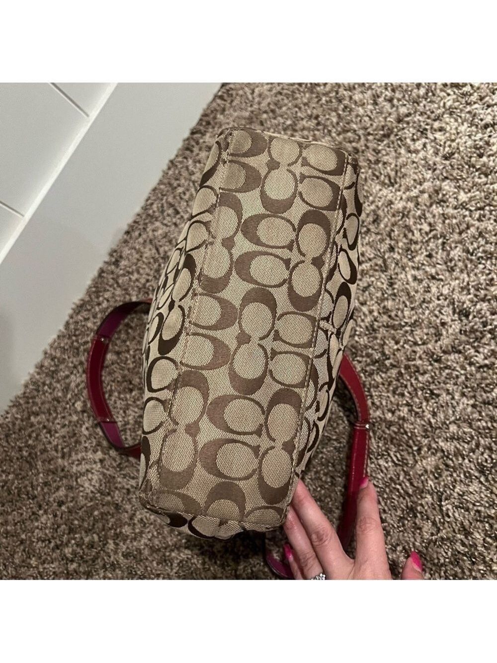 COACH PENELOPE SIGNATURE CANVAS TOTE - Picture 9 of 16